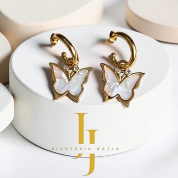 Arete Butterfly Nacar - imagen 1