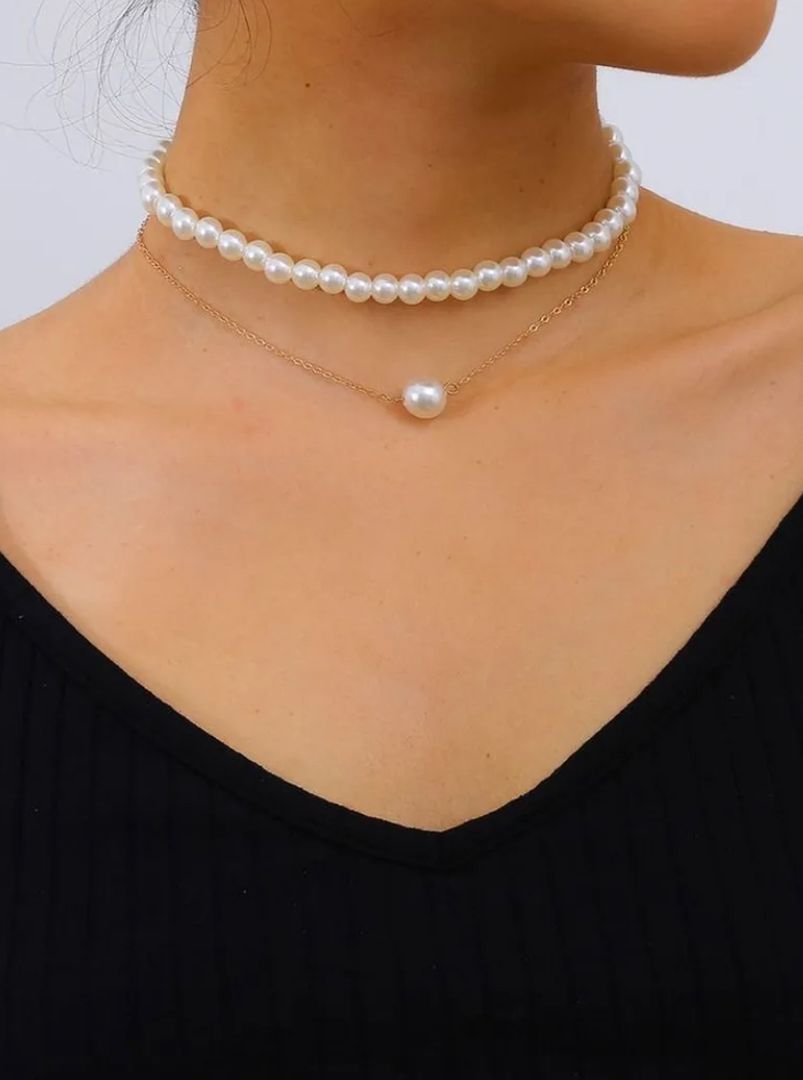 COLLAR DOBLE PERLAS 