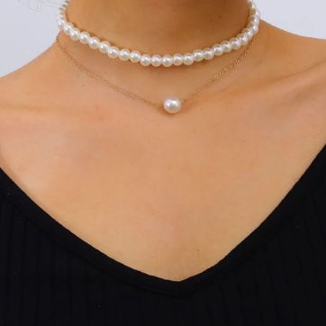 Imagen del producto COLLAR DOBLE PERLAS 