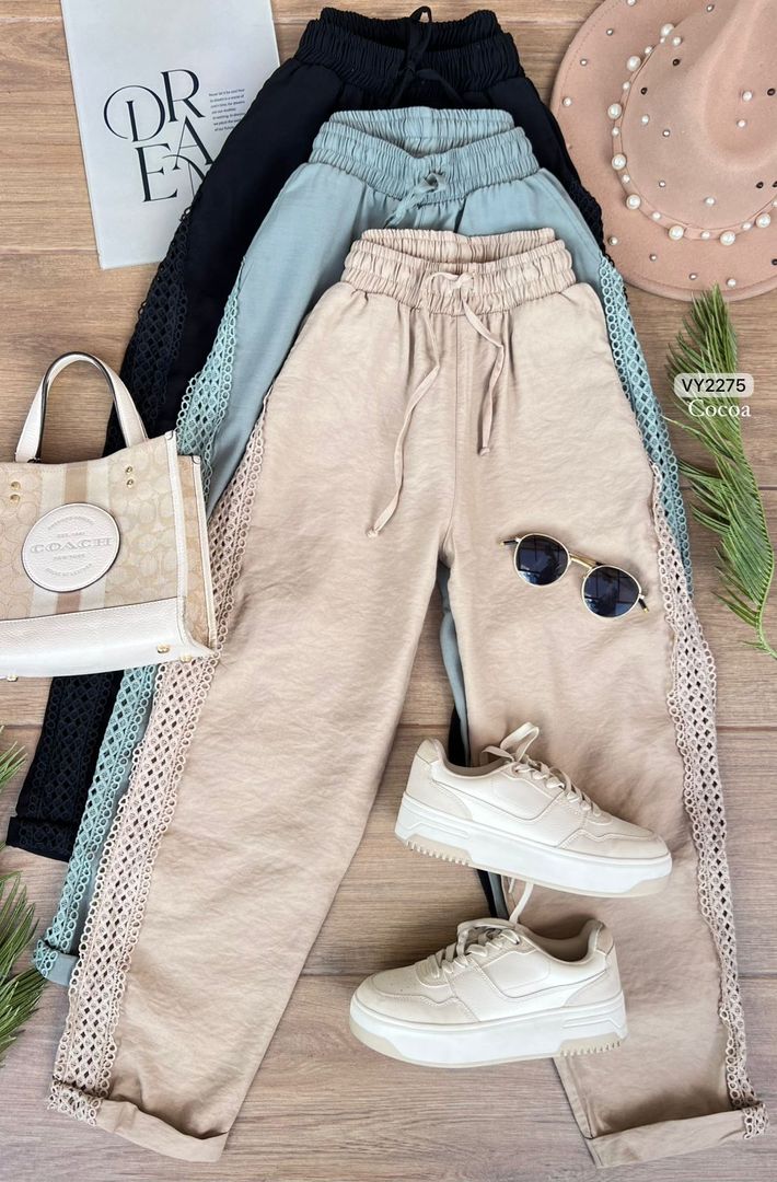 PANTALON ENCAJE LATERAL VY2275