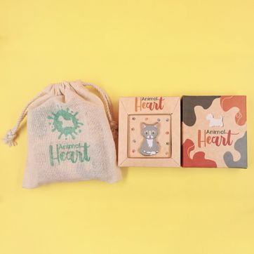 PIN GATO GRIS BLANCO - imagen 2