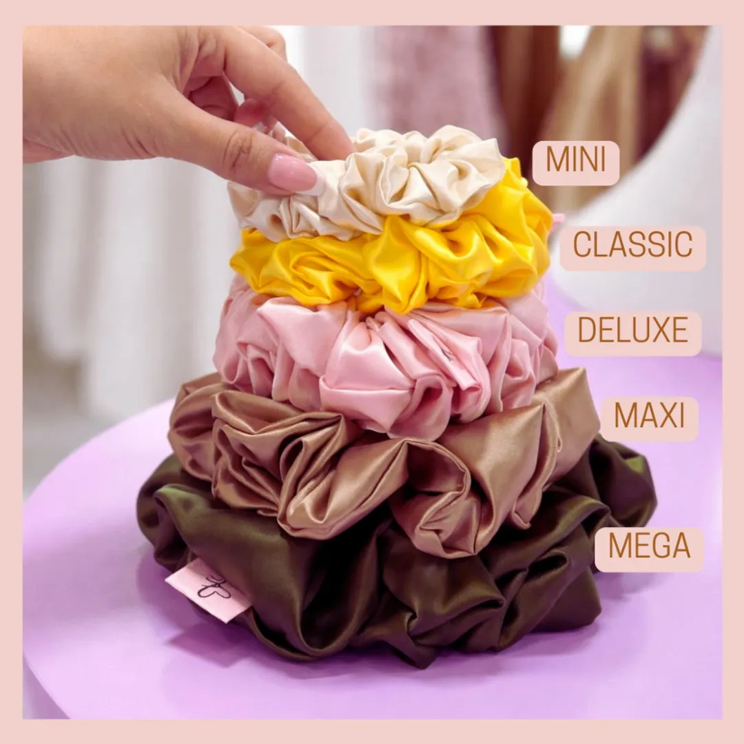SCRUNCHIES PARA EL CABELLO EN SATIN Y/O SEDA
