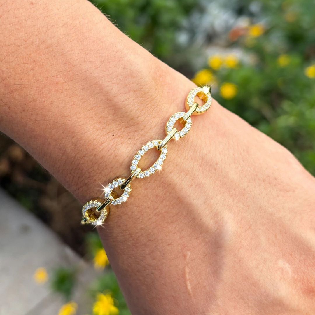 Brazalete Eslabón Pavé