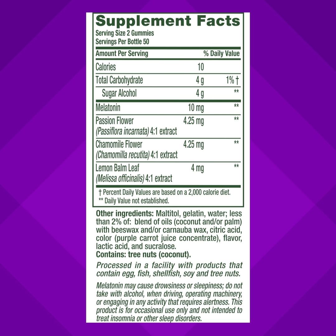 VITAFUSION Gomitas Melatonina 10mg x100