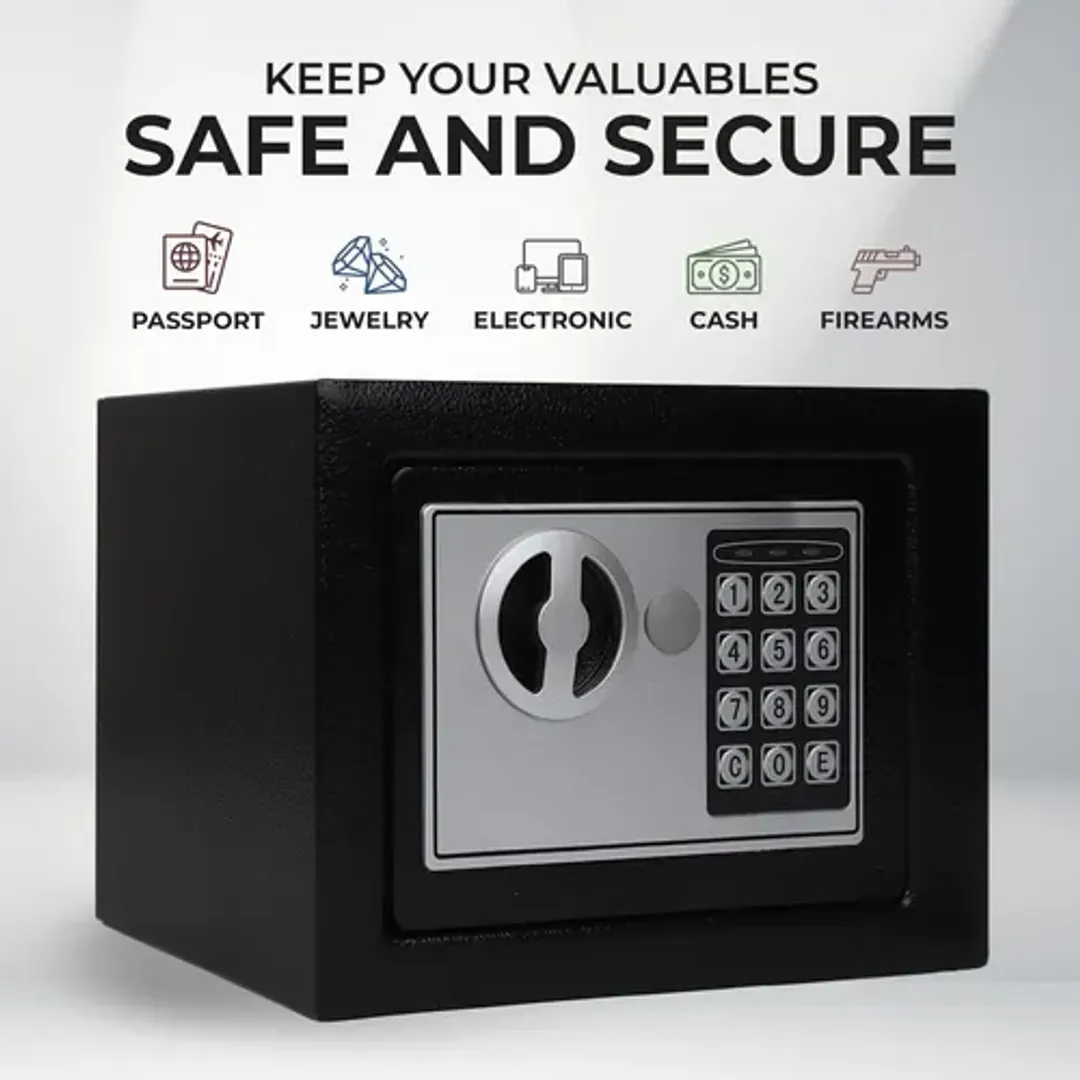 CAJA FUERTE DE SEGURIDAD DIGITAL CON LLAVE Y PIN