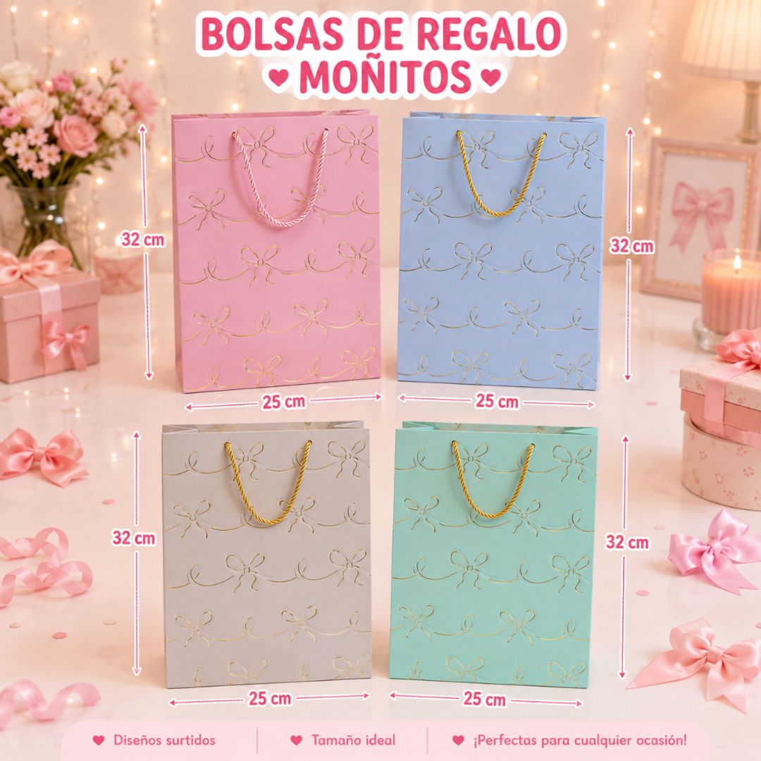 Bolsa de regalo mediana moño 