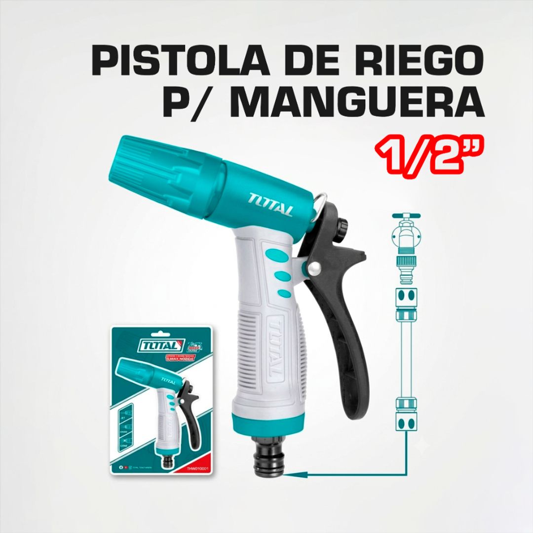PISTOLA DE RIEGO PARA MANGUERA DE 1/2" 