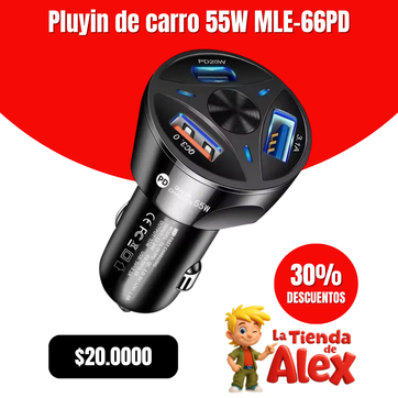 Imagen del producto Pluyin de carro 55W MLE-66PD