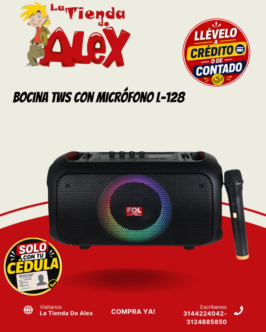 Bocina TWS con Micrófono L-128