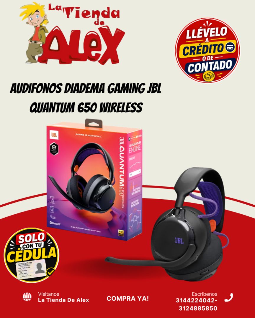 Audifonos Diadema Gaming JBL Quantum 650 Wireless