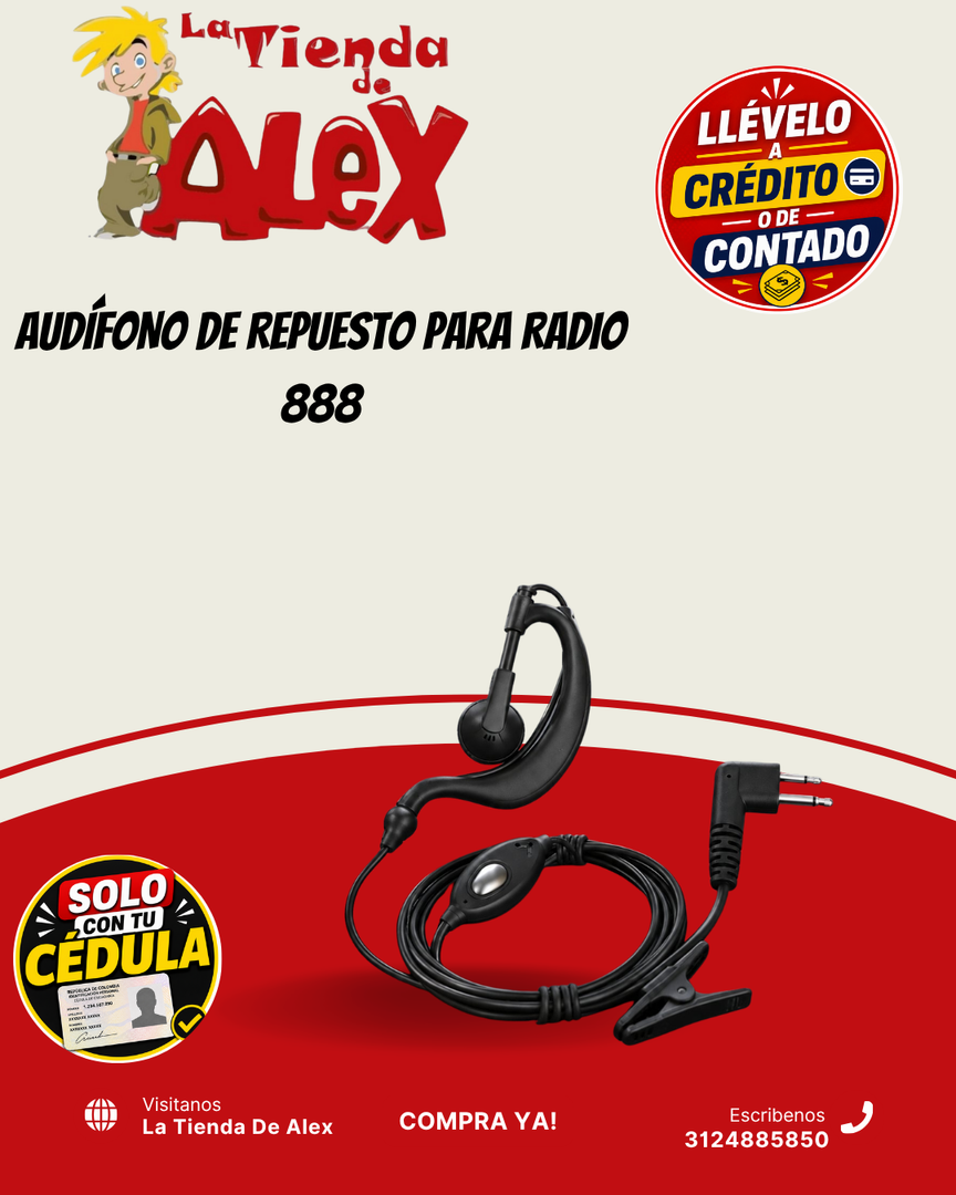 AUDÍFONO DE REPUESTO PARA RADIO 888
