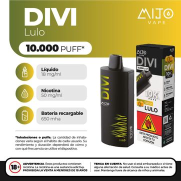 Imagen del producto Mijo Divi Lulo 10.000 puffs
