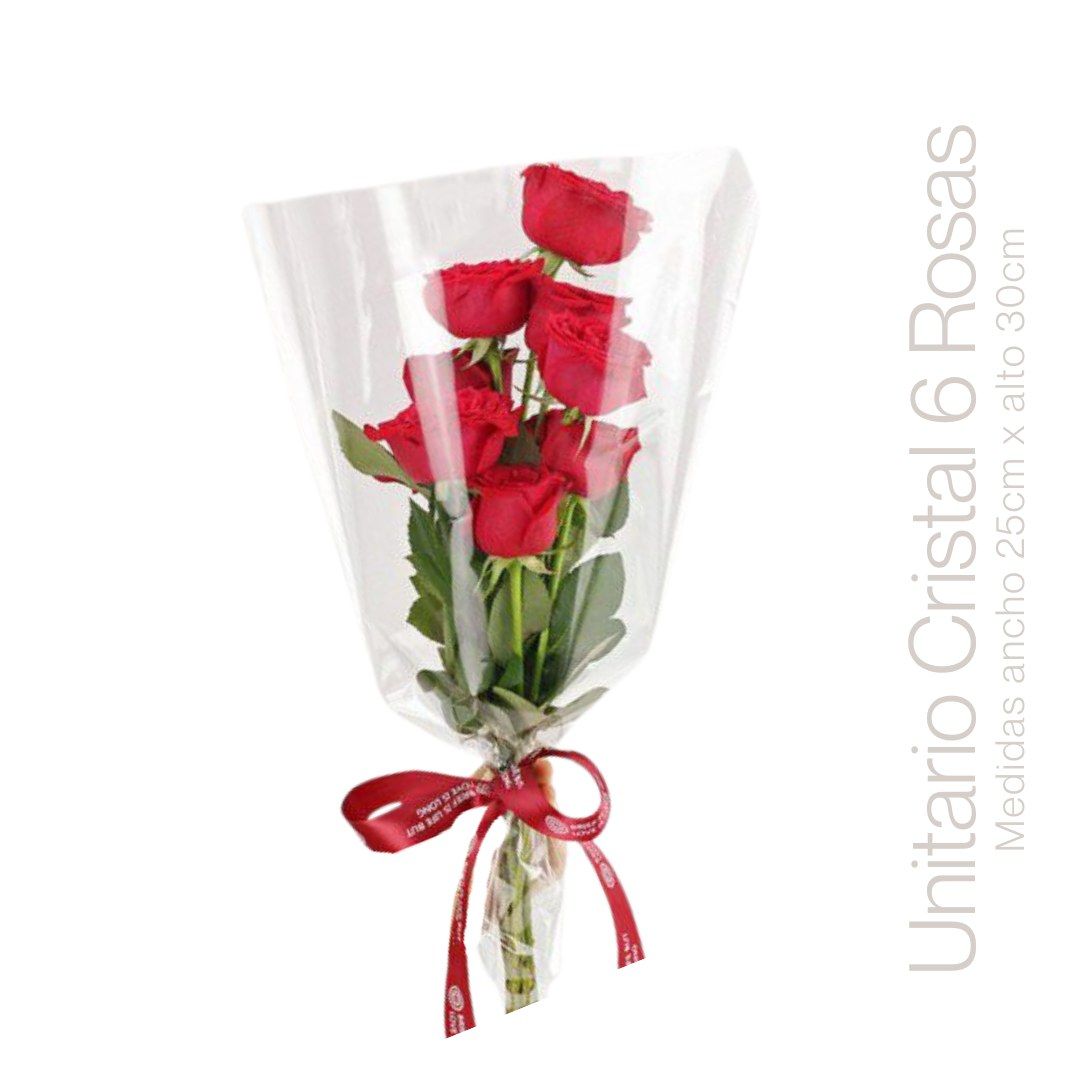 UNITARIO CRISTAL 6 ROSAS 