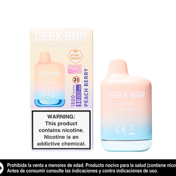 Imagen del producto Geek Bar Peach Berry 1500 Puffs Meloso Mini