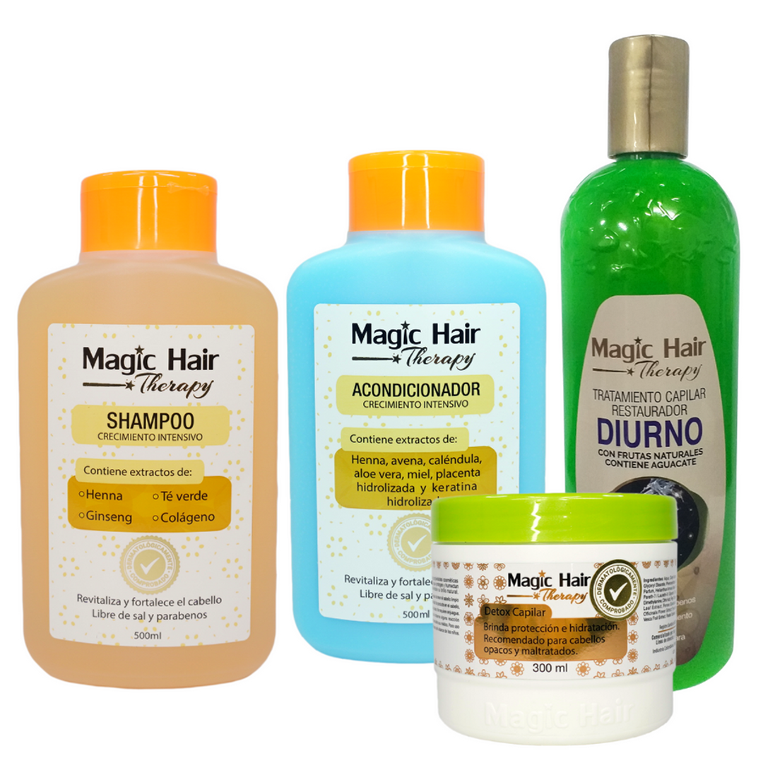 Kit Crecimiento Básico Platinum Magic Hair Mas Obsequio