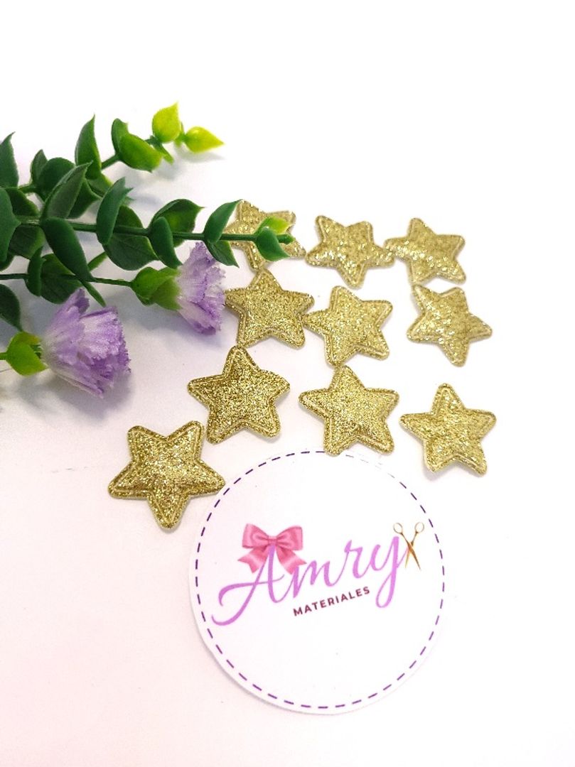 Kit 10 Unid. 2.5cm Estrellas Dorada