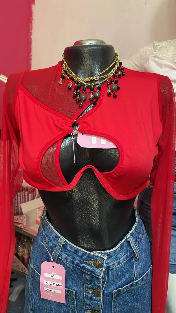 CROP TOP ROJO TALLA UNICA