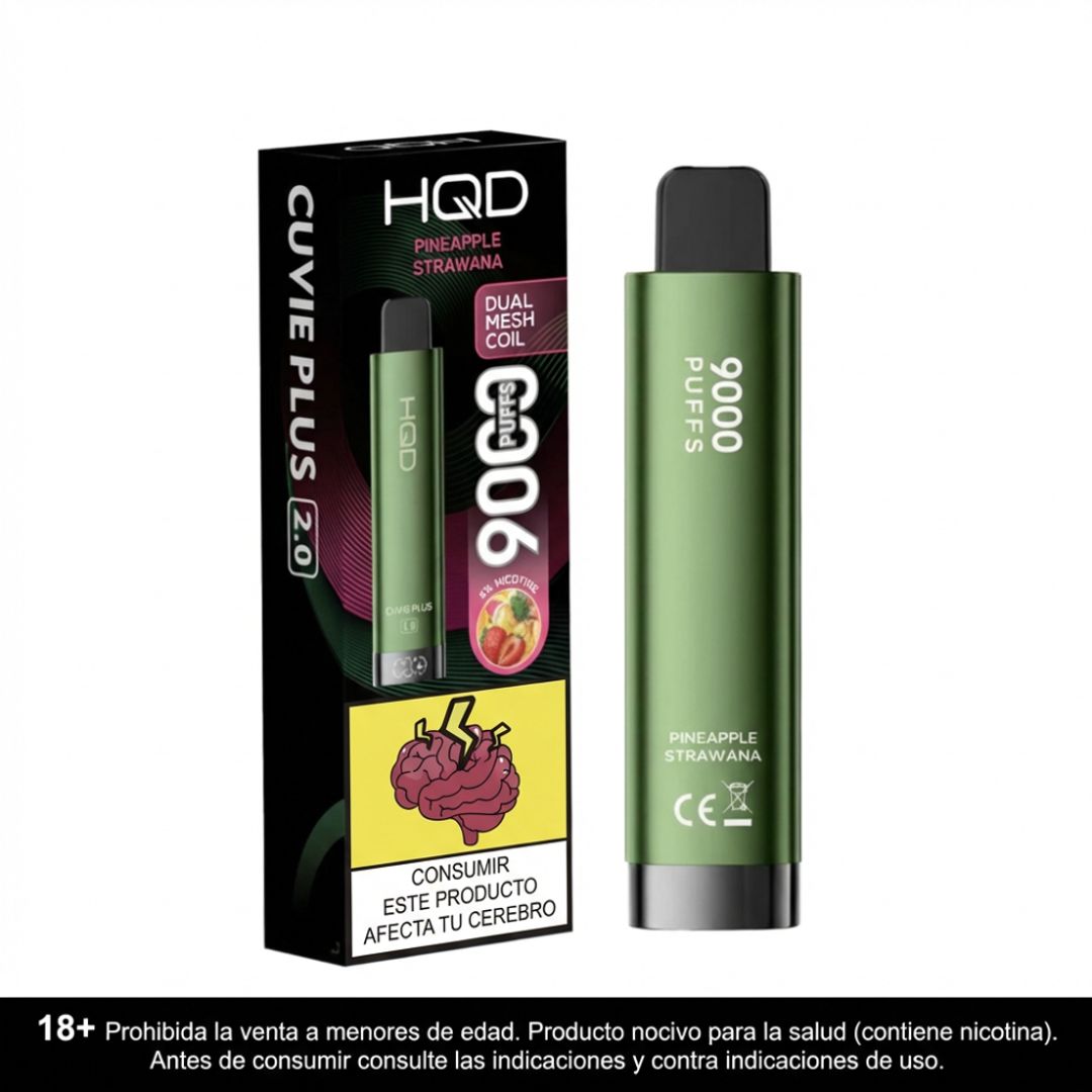Hqd Cuvie Plus 2.0 Pineapple Strawana 9.000 Puffs