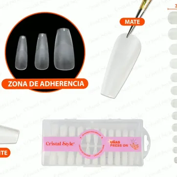 Imagen del producto Uñas Press On Coffin Matte × 200pcs