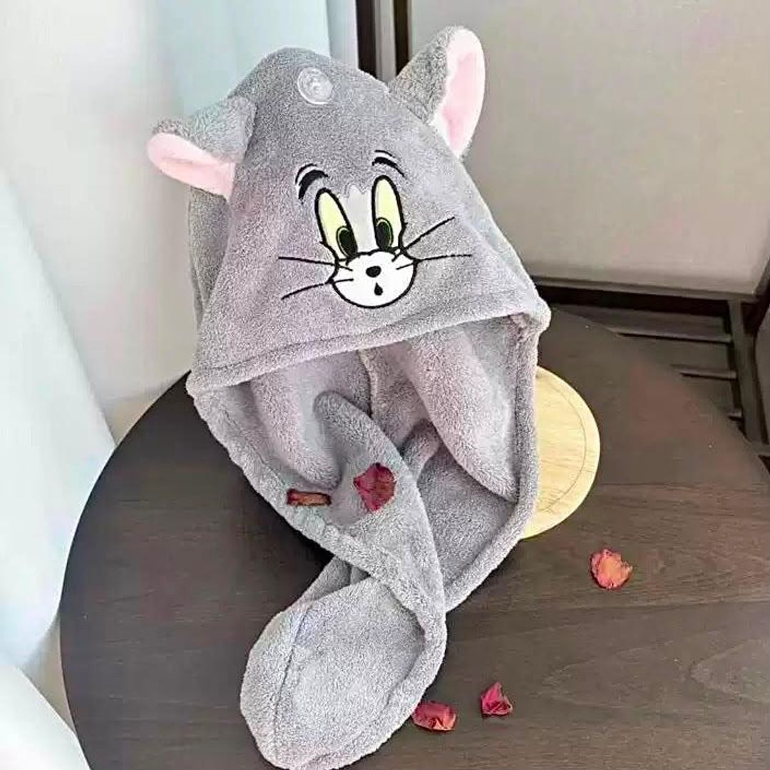 Toalla cabello Tom y Jerry