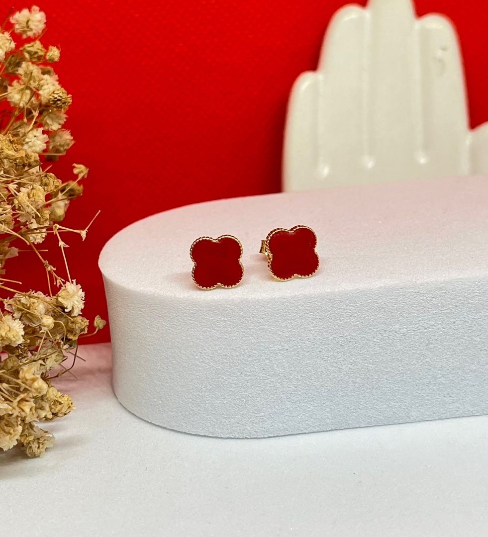 Topos van cleef 10mm rojos medianos