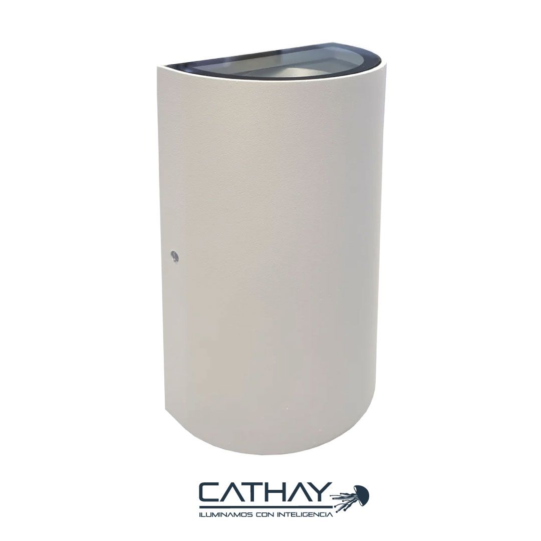 APLIQUE DE PARED SEMI CILINDRICO DOBLE HAZ DE LUZ 