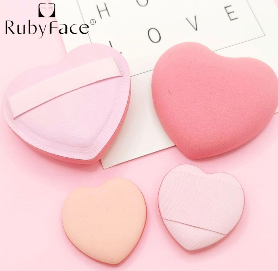 KIT DE ESPONJAS DE MAQUILLAJE RUBY FACE AXPUFF4  