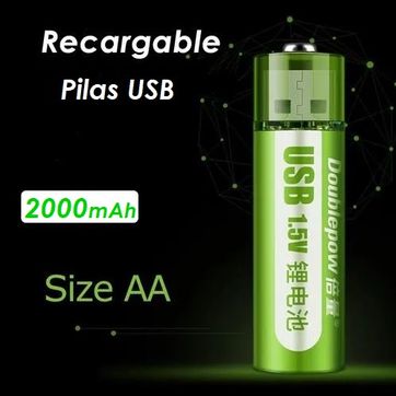Pilas AA Recargables por USB Sharpstar 2000mAh - imagen 1