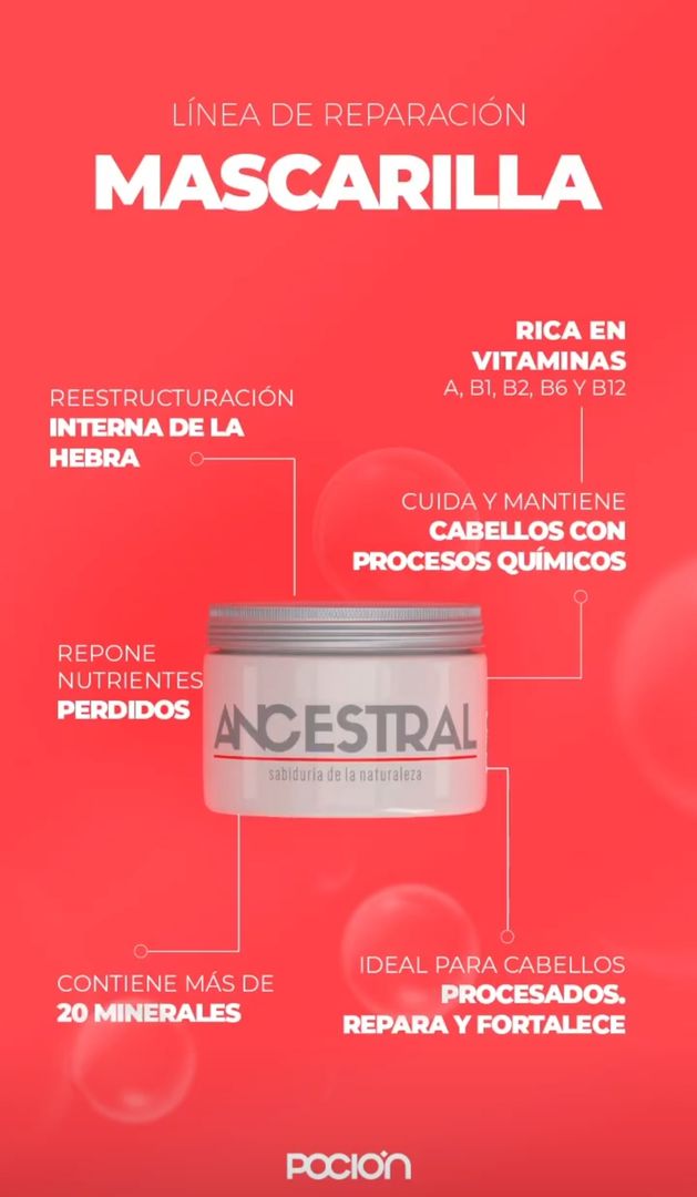 Mascarilla Ancestral capilar la pocion