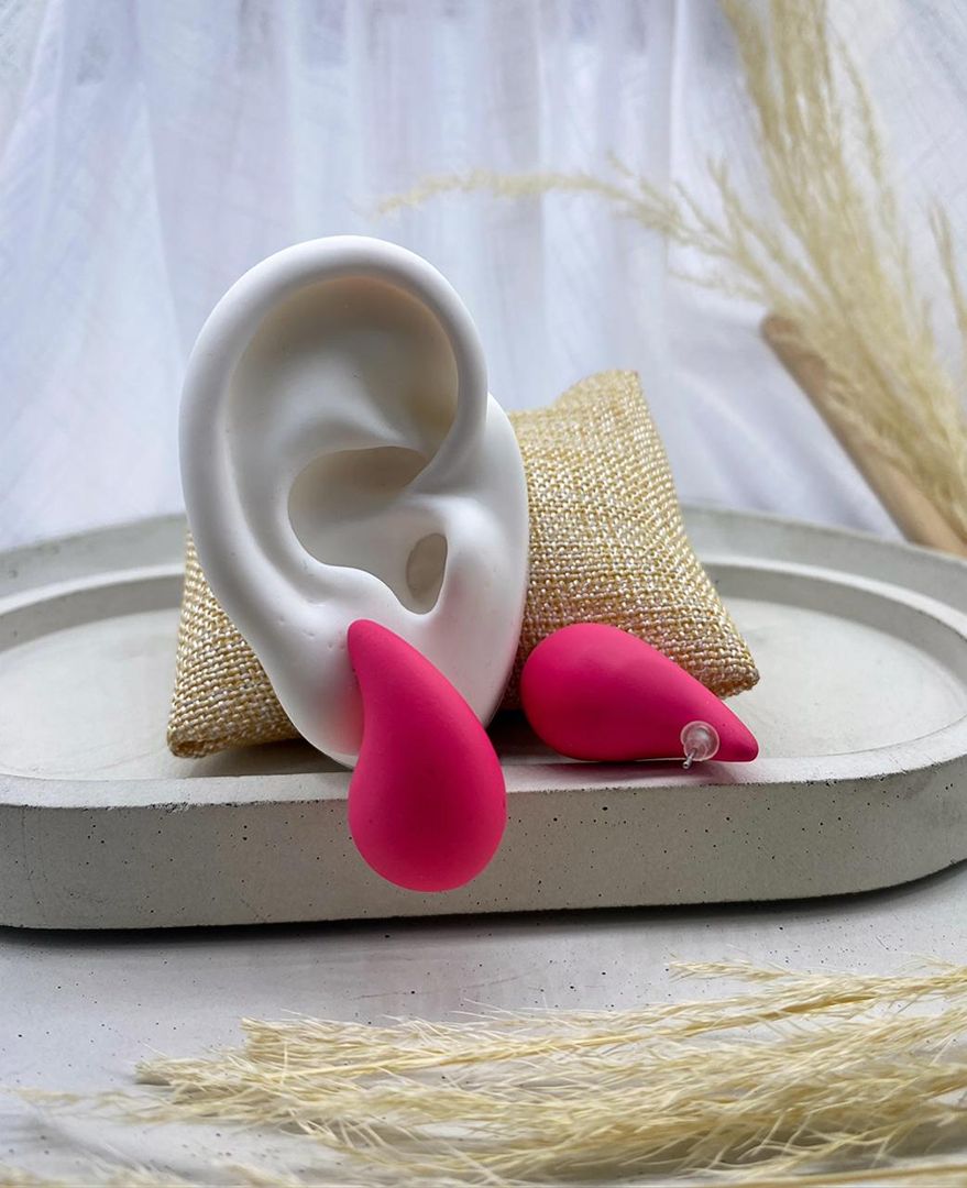 Topo gota, fucsia, material en plastico 