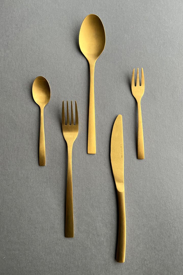 CUBIERTOS 20 PZS DORADO MATE 