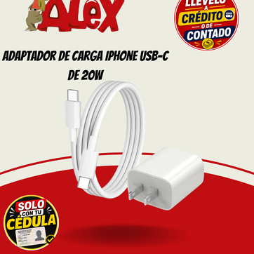 Imagen del producto Adaptador de Carga Iphone Usb-C de 20W