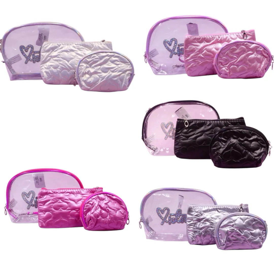 COSMETIQUERA TRANSPARENTE VICTORIA x3