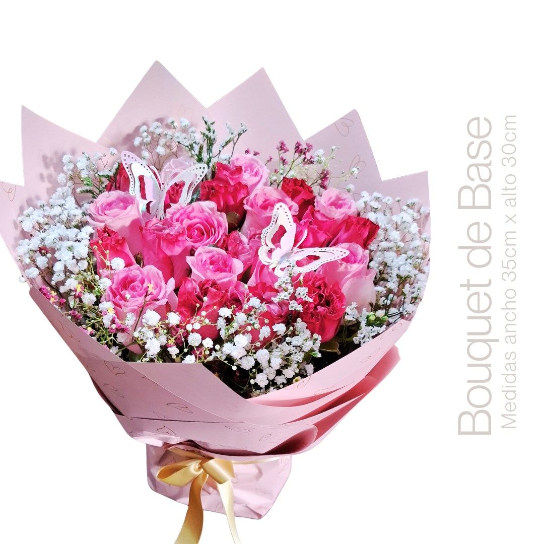 BOUQUET DE BASE ROSADO / FUCSIA