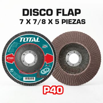 Imagen del producto DISCO FLAP P40 7 X 7/8 X 5 PIEZAS