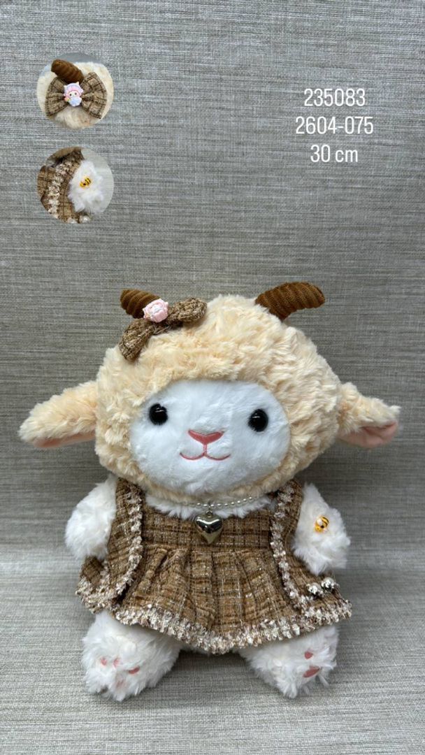 OVEJITA CON VESTIDO ELEGANTE DE 30 CM
