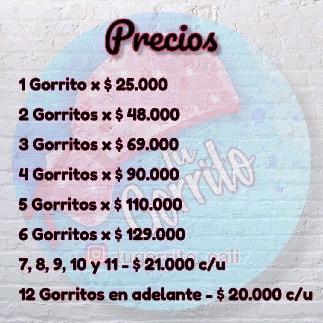 Precios unidad y al por mayor 