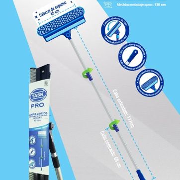 Imagen del producto LIMPIAVIDRIOS EXTENSIBLE 1.77 CM ESPUMA TASK PRO  ANCHO 45 CM