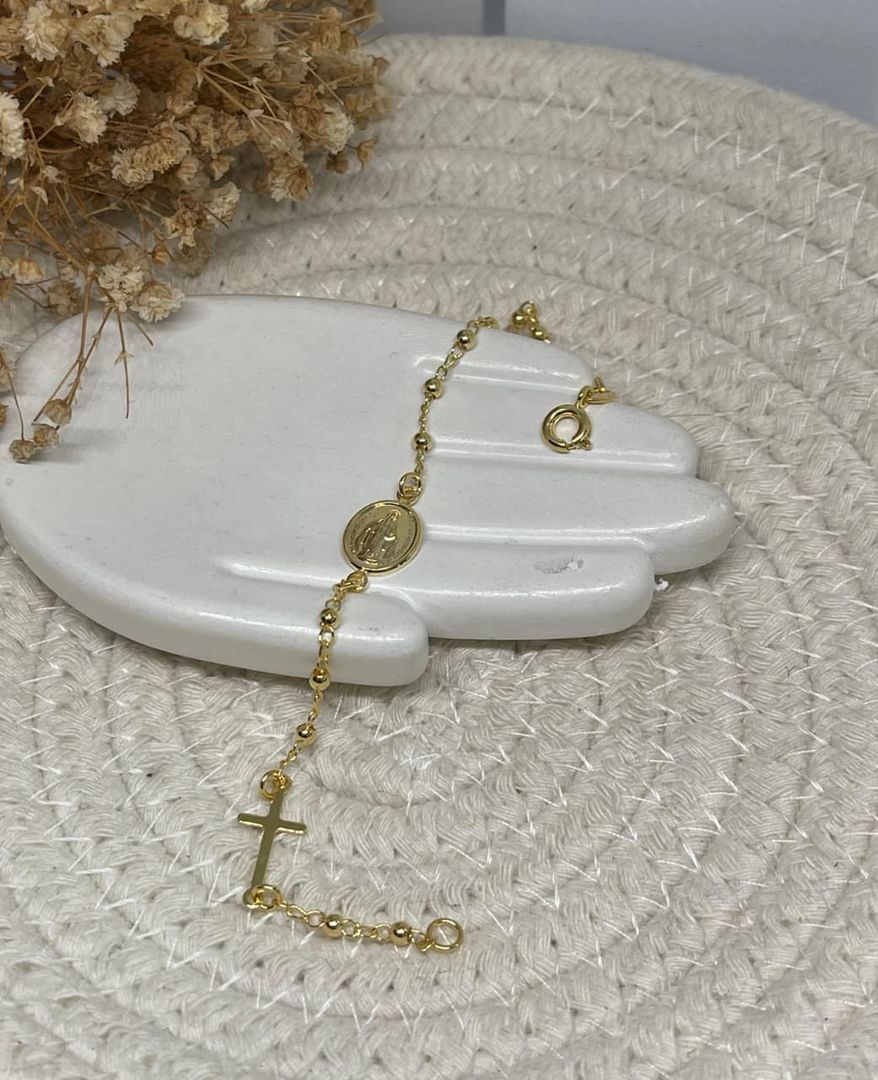 Pulsera denario virgen milagrosa de 18cm