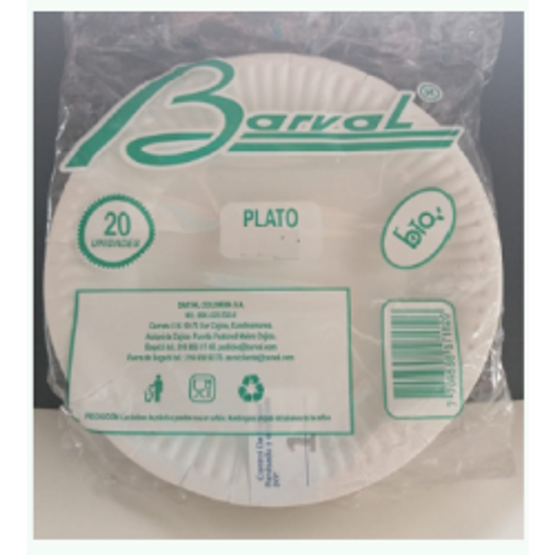 PLATO CARTON BARVAL 23CM*20
