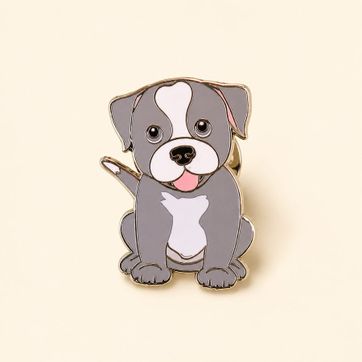 PIN PITBULL GRIS - imagen 1