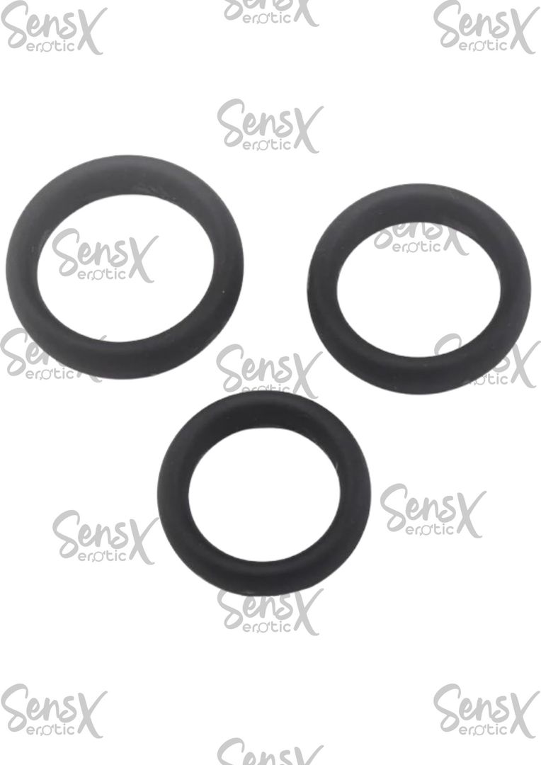Anillo de silicona para el pene de 3 piezas