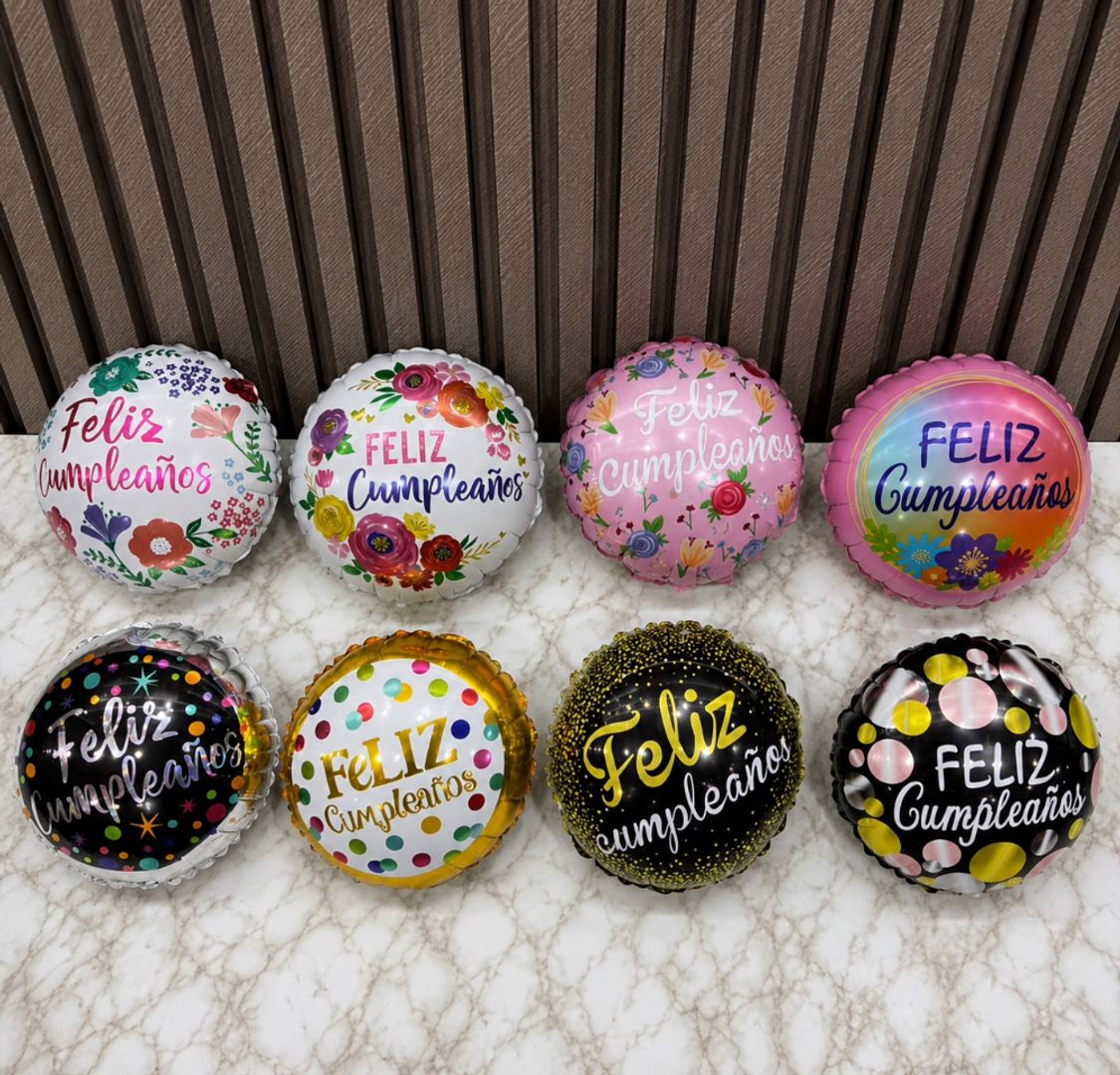 GLOBO METALIZADO FELIZ CUMPLEAÑOS 