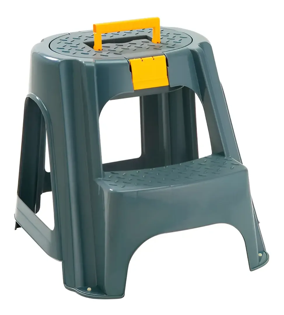 Escalera Silla Butaco 2 Peldaños Alta Calidad Rimax Color Gris