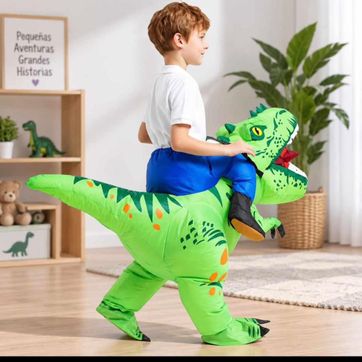 Imagen del producto DISFRAZ INFLABLE DINO VERDE PARA NIÑO