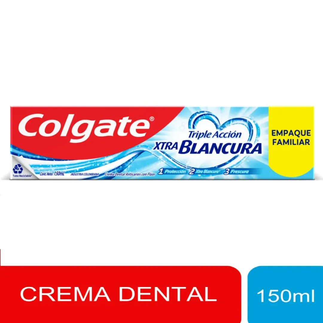 COLGATE TRIPLE ACCION EXTRA WHITE*150