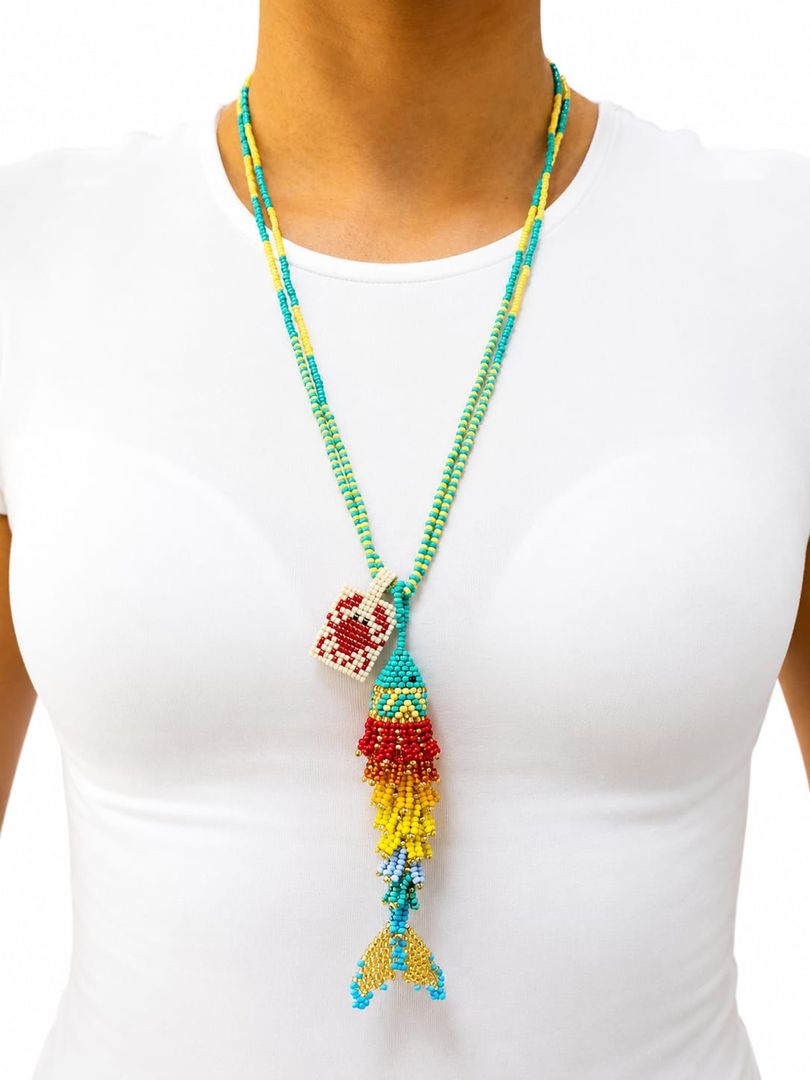 Charm Pez Escama Mostacilla 3D