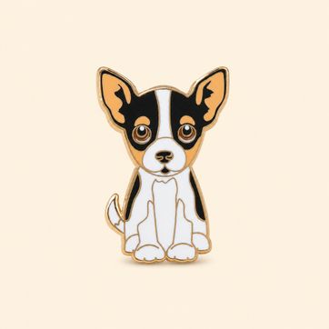 PIN CHIHUAHUA BLANCO NEGRO - imagen 1