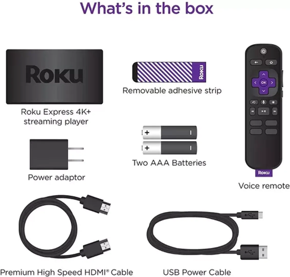 Roku Express 2024 Hd Dispositivo De Streaming Color Negro Tipo de control remoto Estándar