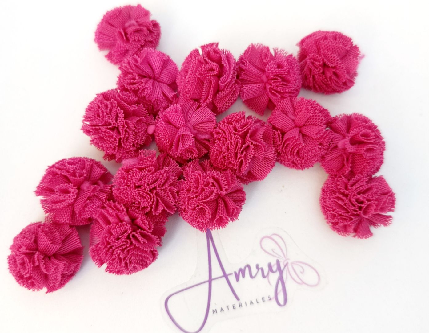 12 Pompom Fucsia 2.5cm  